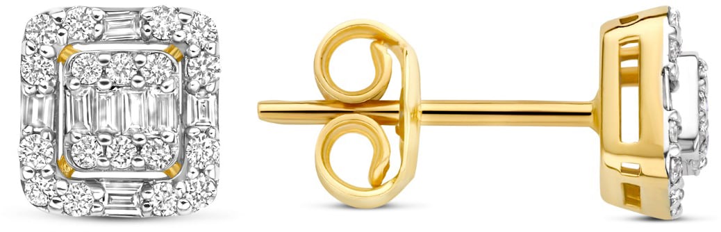 Isabel Bernard De la Paix Elena Oorbellen met Diamant Goud