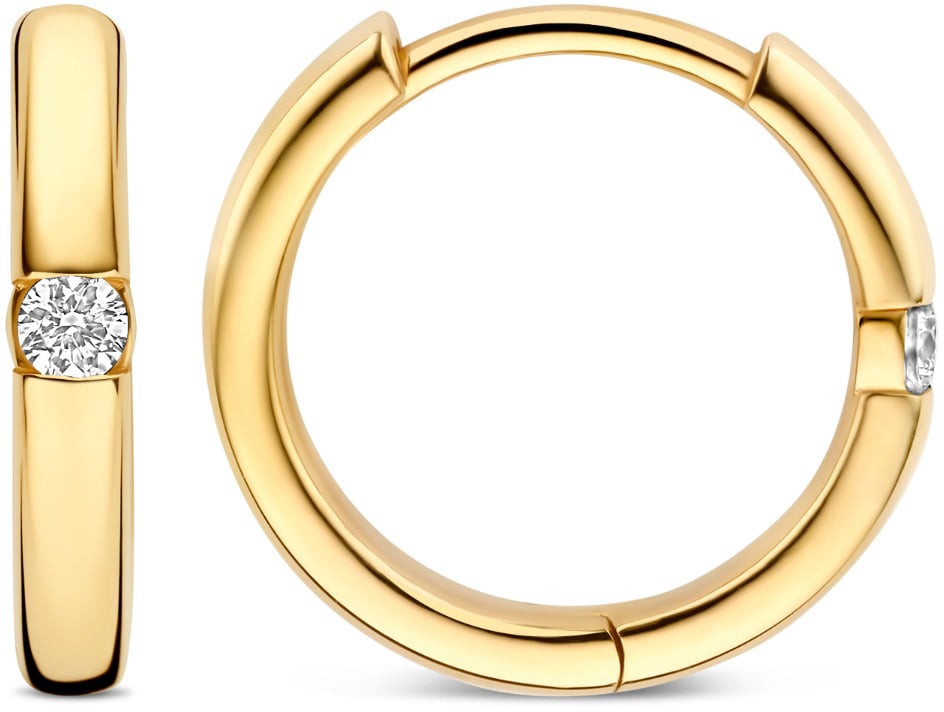 Isabel Bernard De la Paix Mia Oorbellen met Diamant Goud