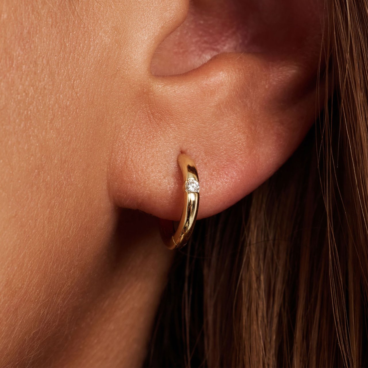 Isabel Bernard De la Paix Mia Oorbellen met Diamant Goud