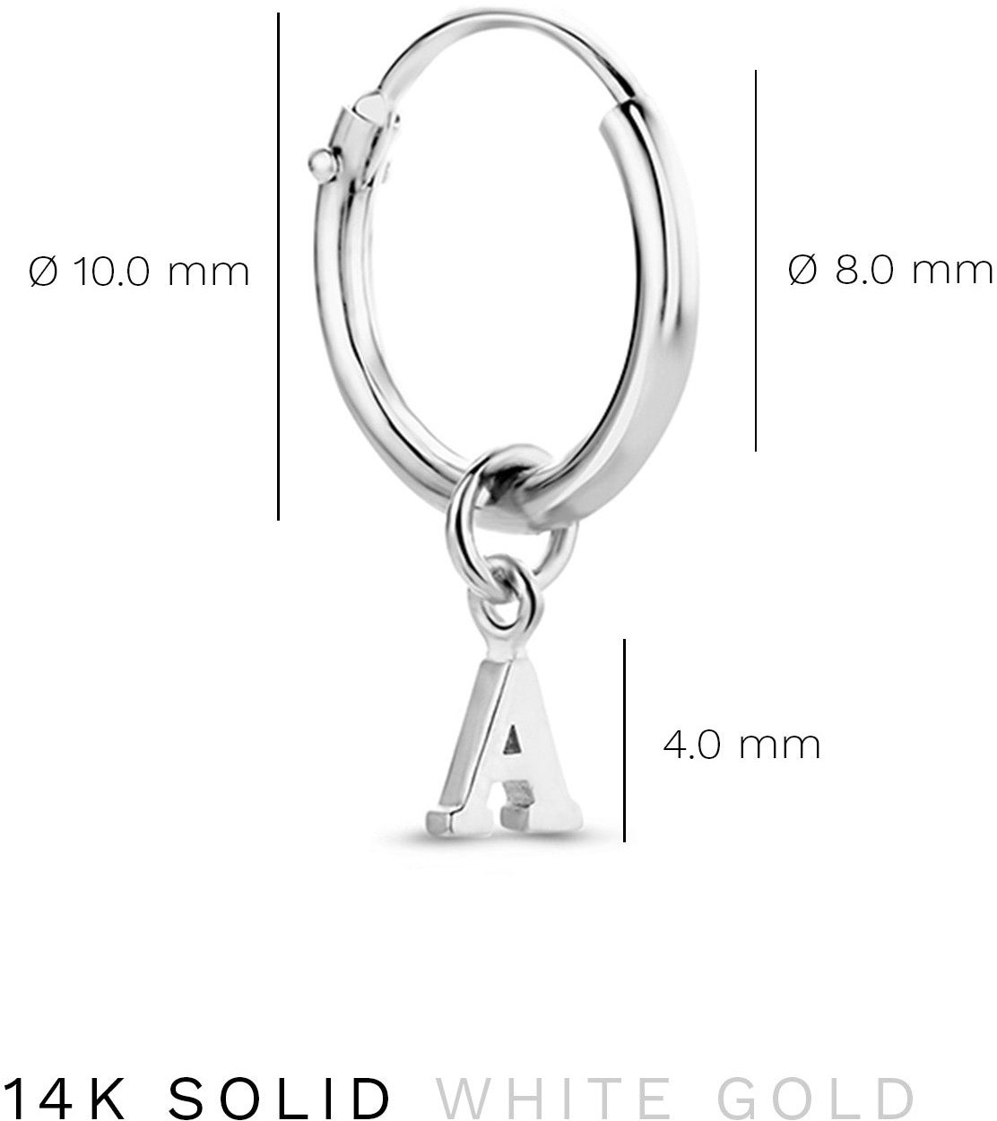 Isabel Bernard Saint Germain Dorise - Oorbellen - Witgoud - Letter Z Zilver