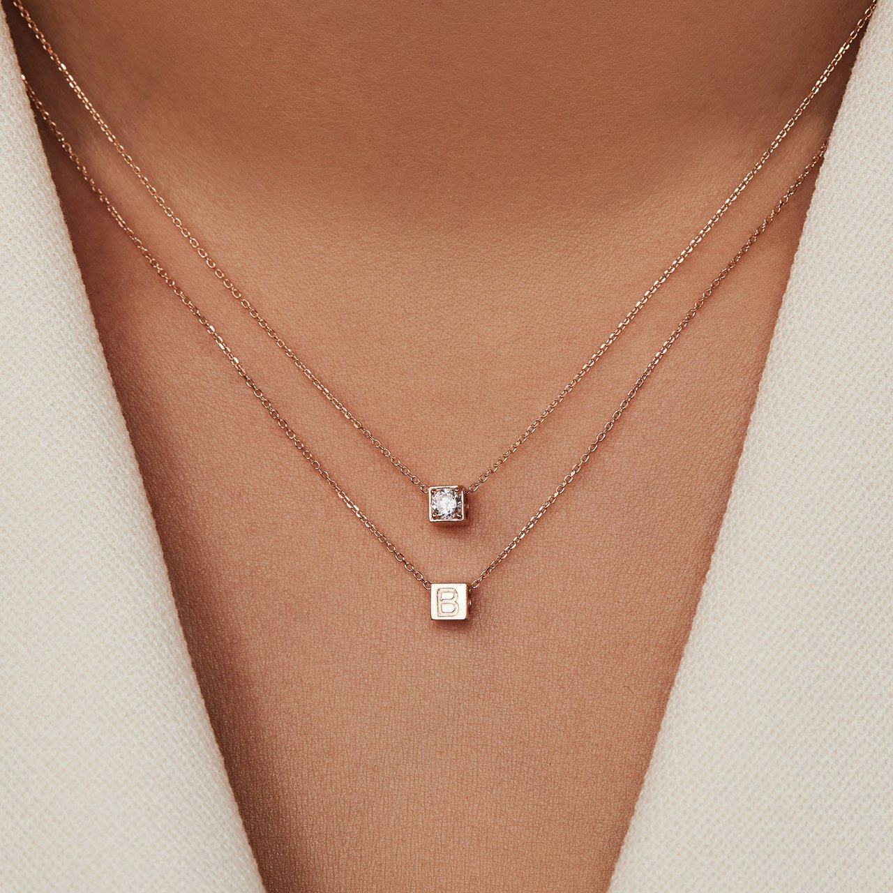 Isabel Bernard La Concorde - Ketting - Roségoud - Letter Z Roze