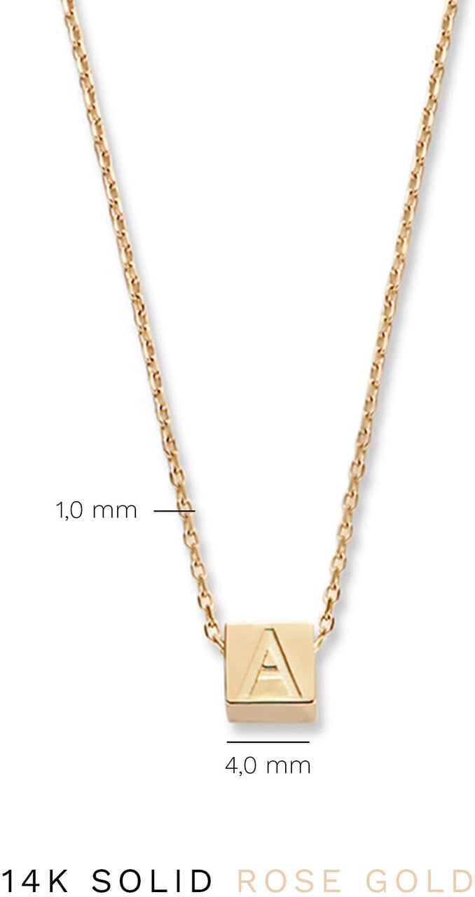 Isabel Bernard La Concorde - Ketting - Roségoud - Letter Z Roze