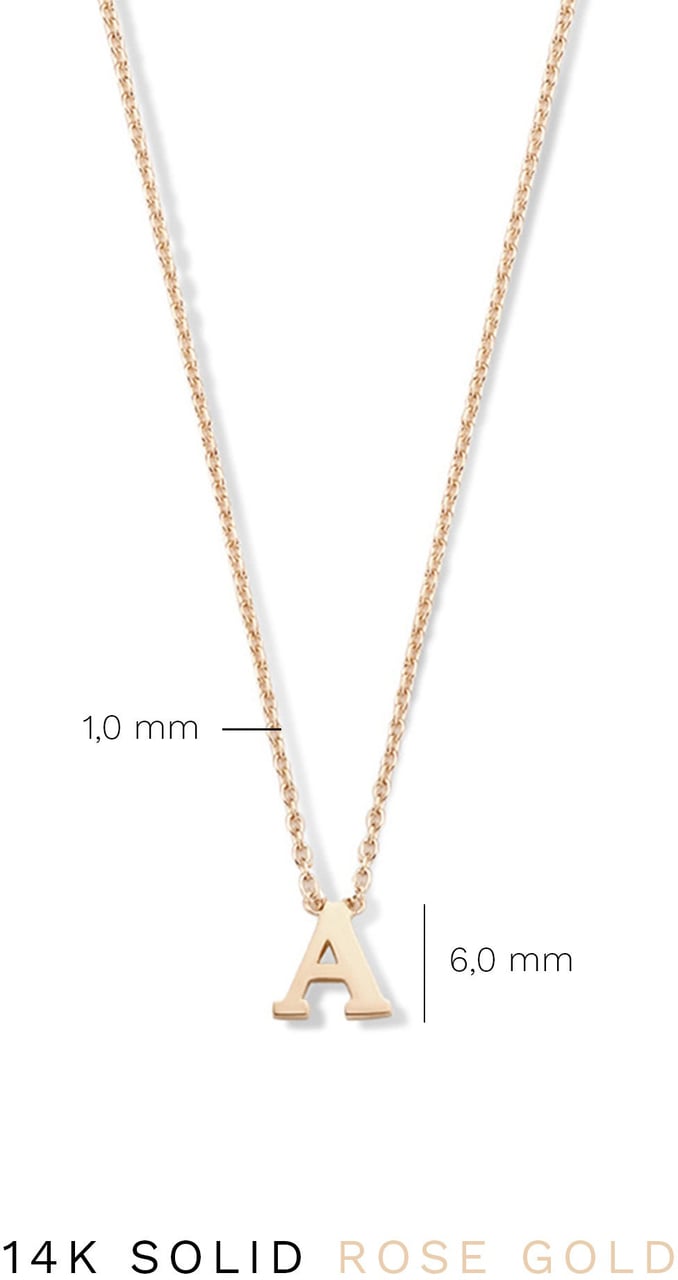 Isabel Bernard Le Marais Chloe - Ketting - Roségoud - Letter T Roze