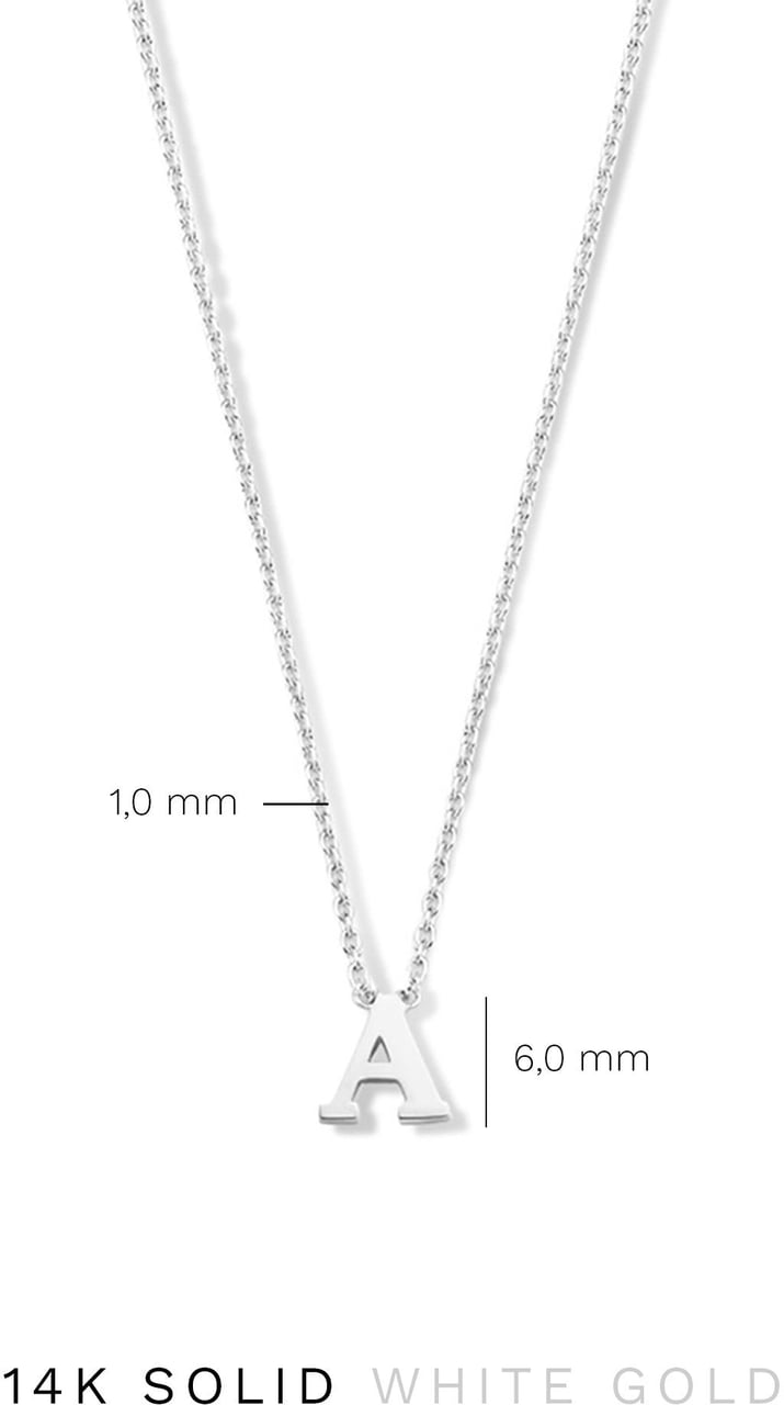 Isabel Bernard Le Marais Chloe - Ketting - Witgoud - Letter Z Zilver