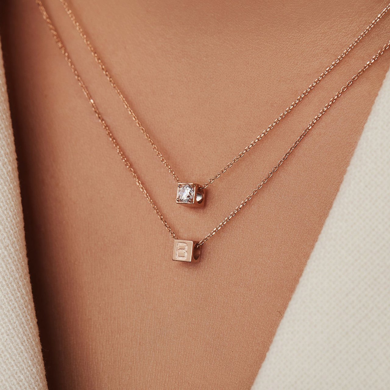Isabel Bernard Le Marais Nicole - Ketting - Roségoud Roze
