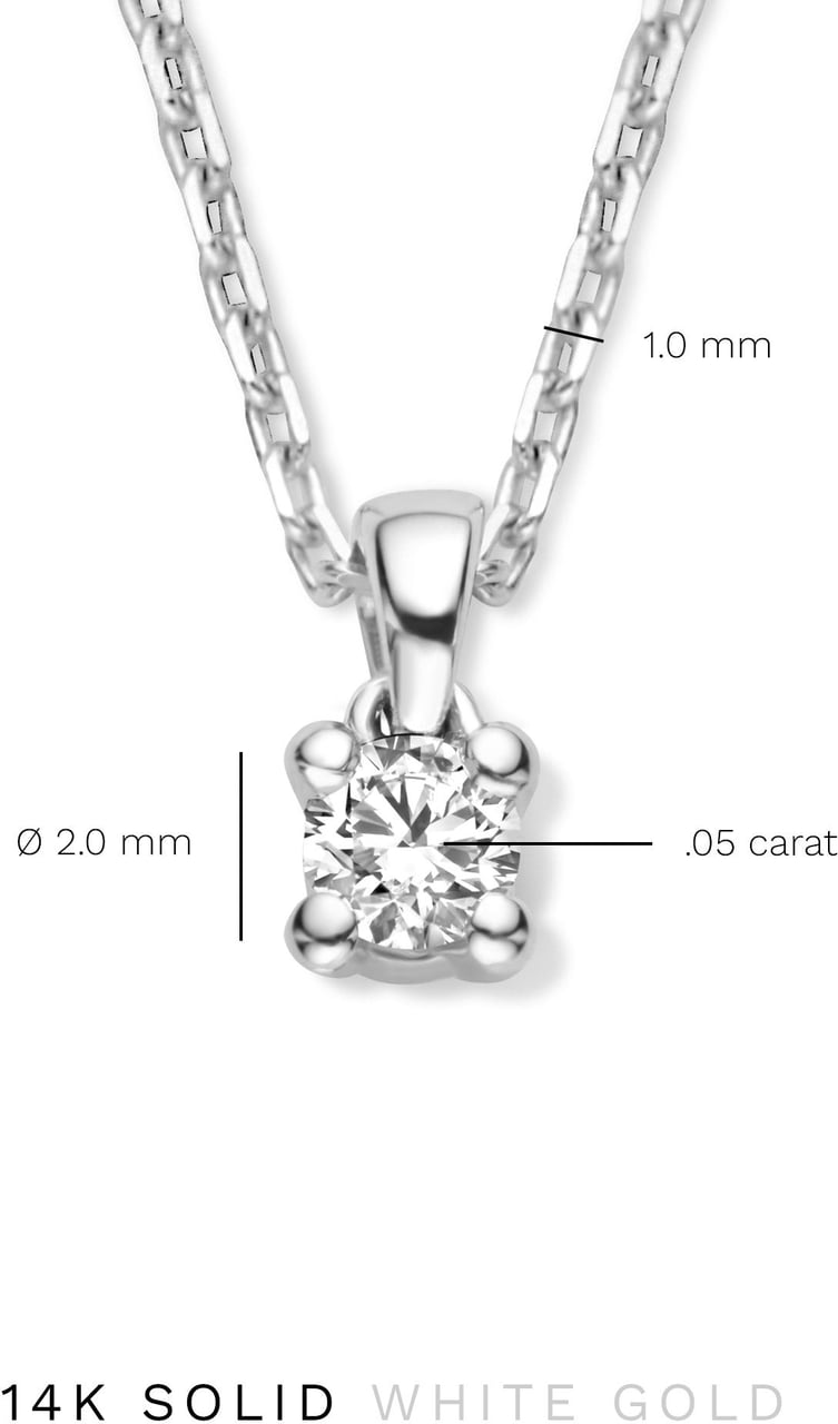 Isabel Bernard De la Paix Celine - Ketting - Witgoud Zilver