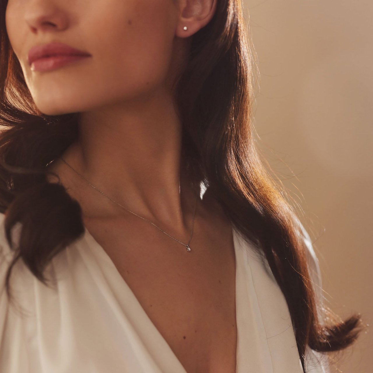 Isabel Bernard De la Paix Celine - Ketting - Witgoud Zilver