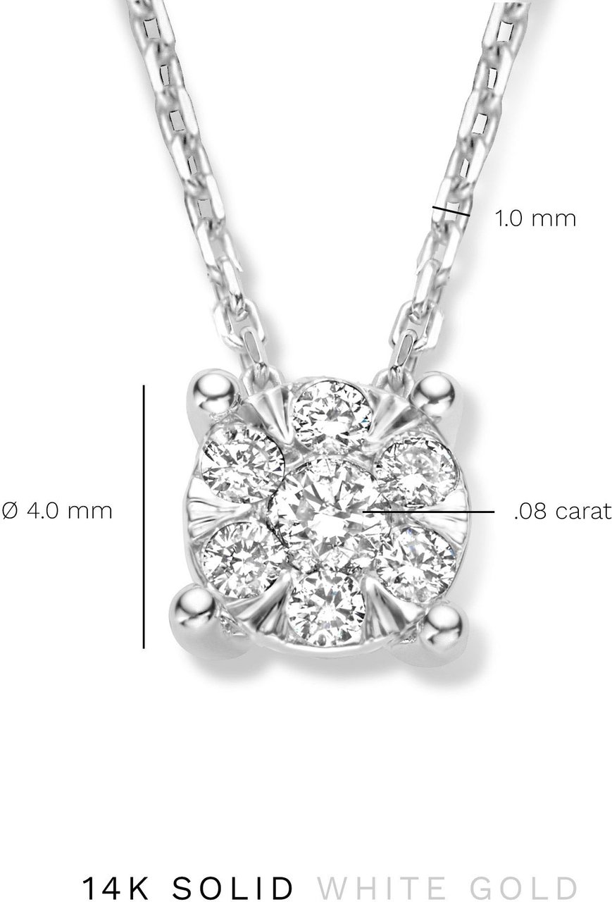 Isabel Bernard De la Paix Hanae - Ketting - Witgoud Zilver