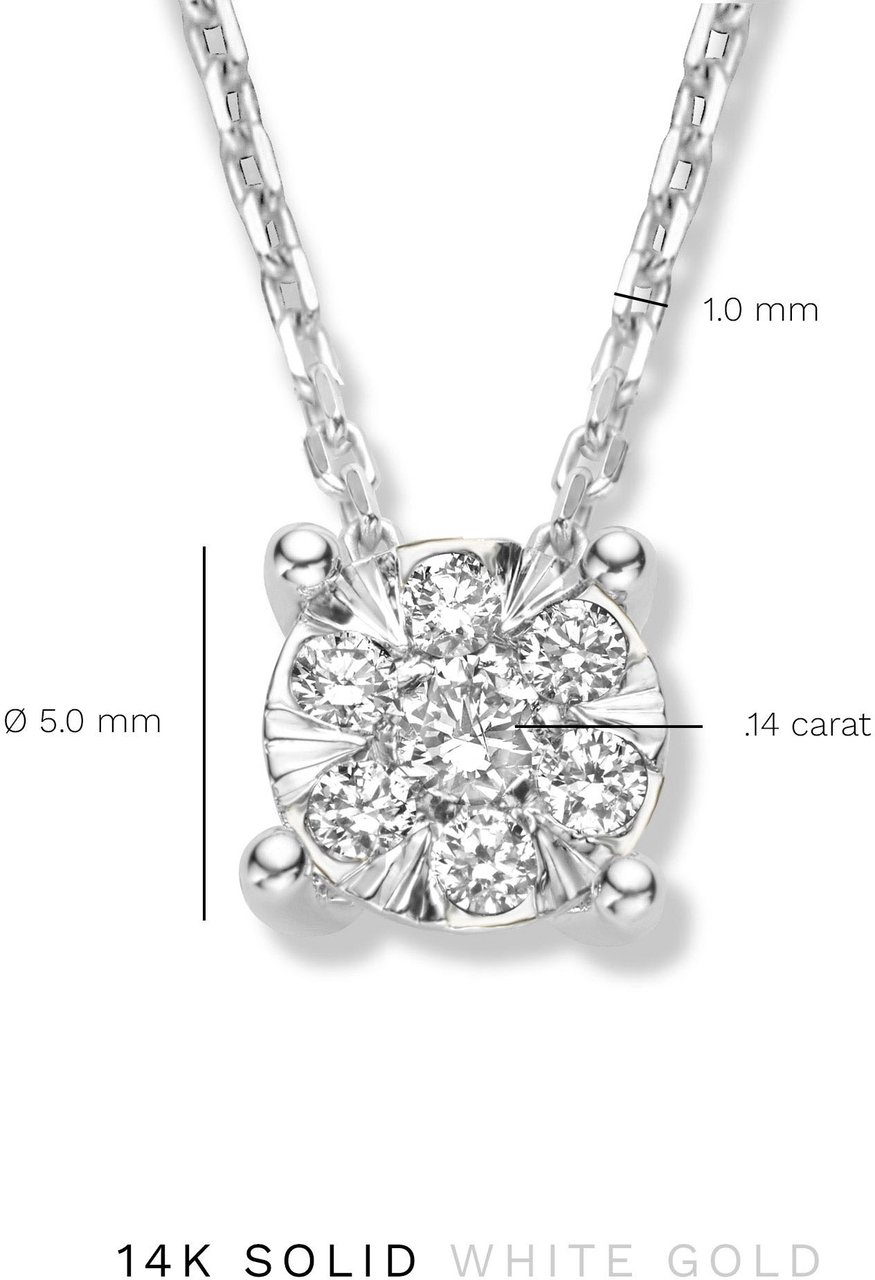 Isabel Bernard De la Paix Hanae - Ketting - Witgoud Zilver