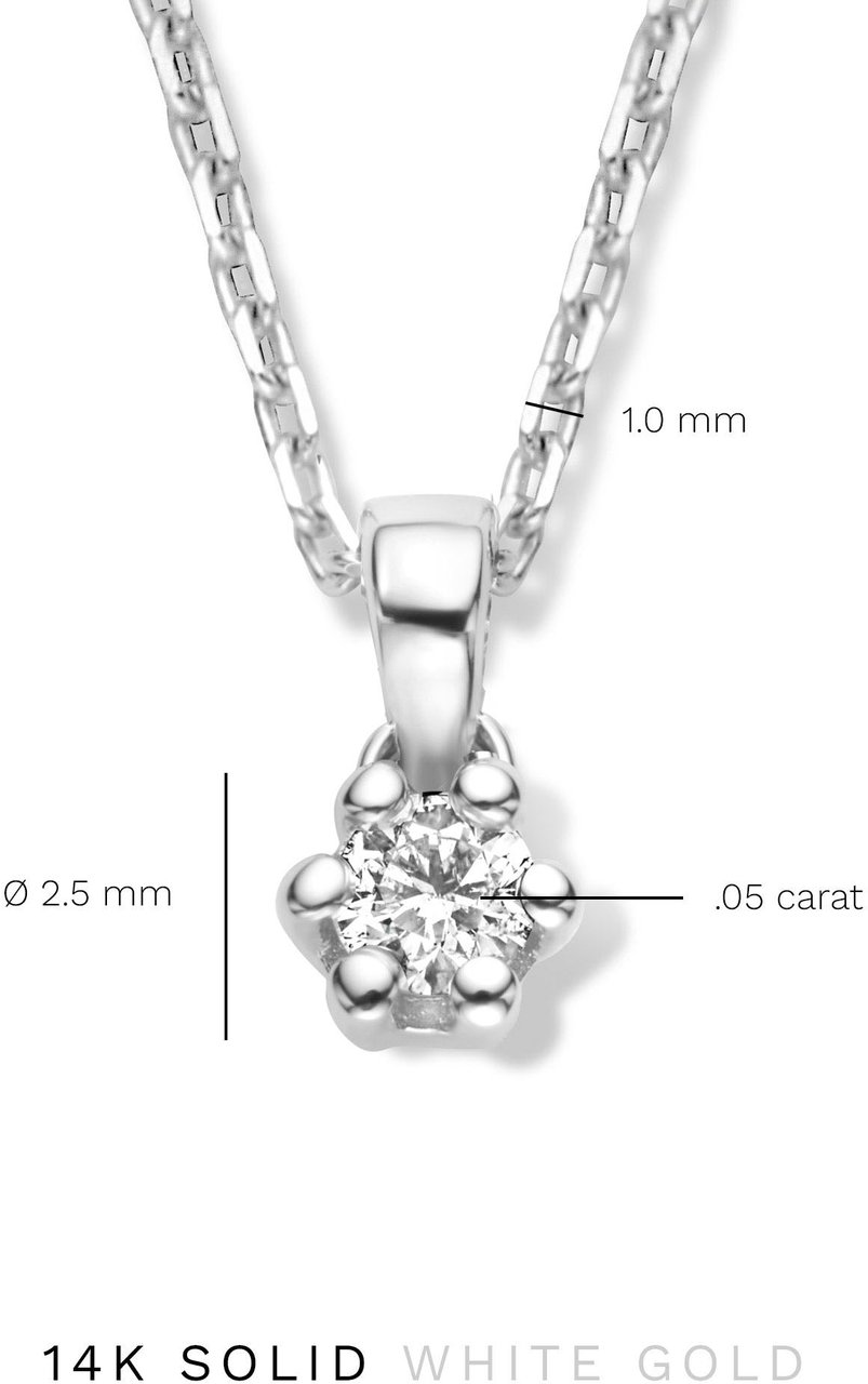 Isabel Bernard De la Paix Emily - Ketting - Witgoud Zilver