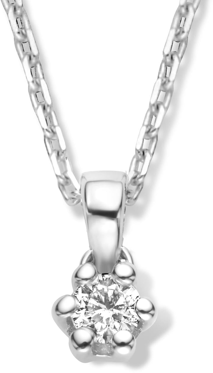 Isabel Bernard De la Paix Emily - Ketting - Witgoud Zilver