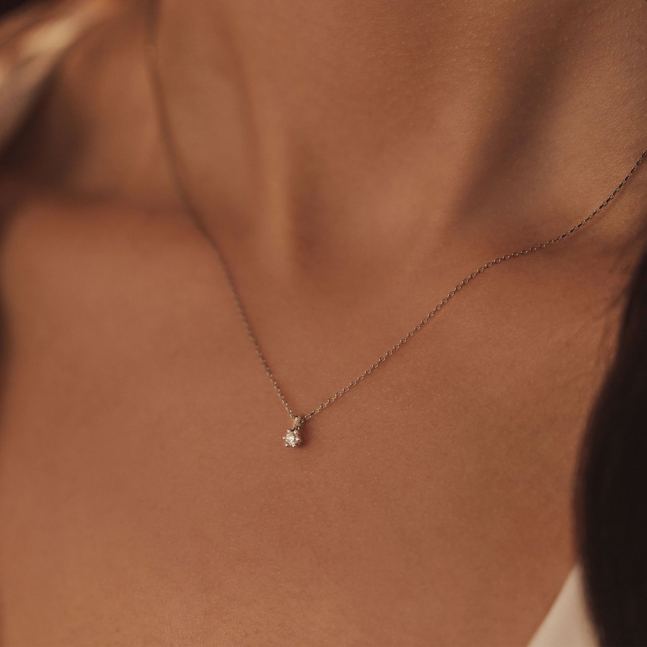 Isabel Bernard De la Paix Emily - Ketting - Witgoud Zilver