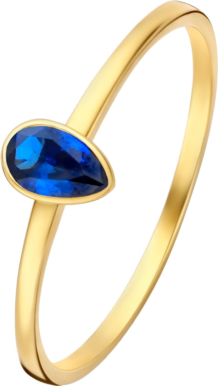Isabel Bernard Baguette Nila - Ring - Goud Blauw