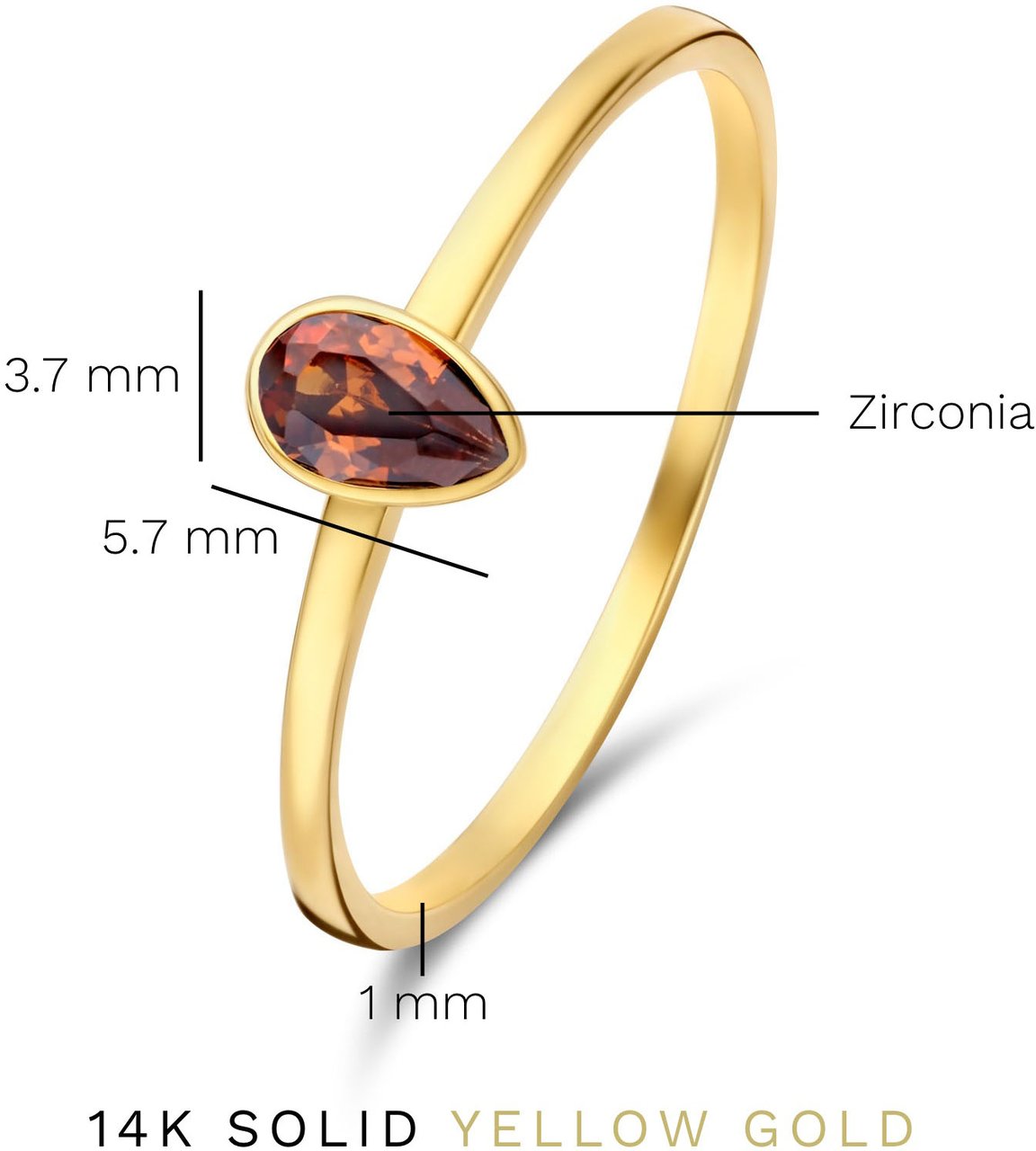 Isabel Bernard Baguette Brune - Ring - Goud Bruin