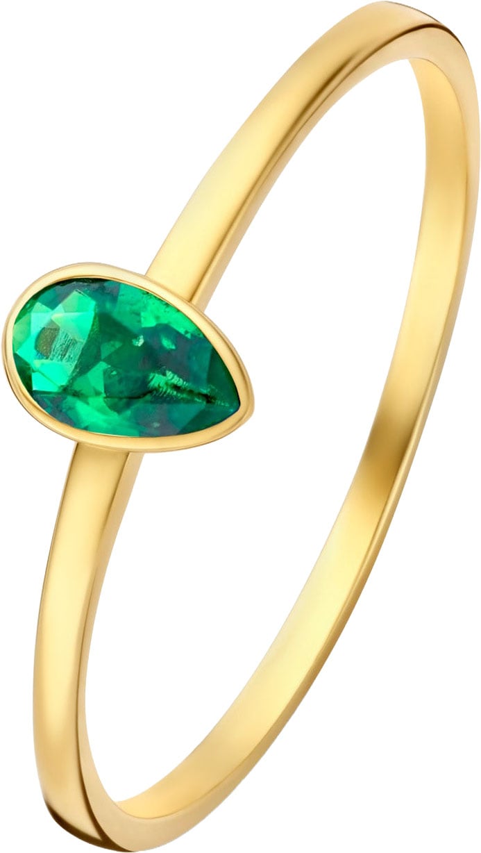 Isabel Bernard Baguette Olivia - Ring - Goud Groen