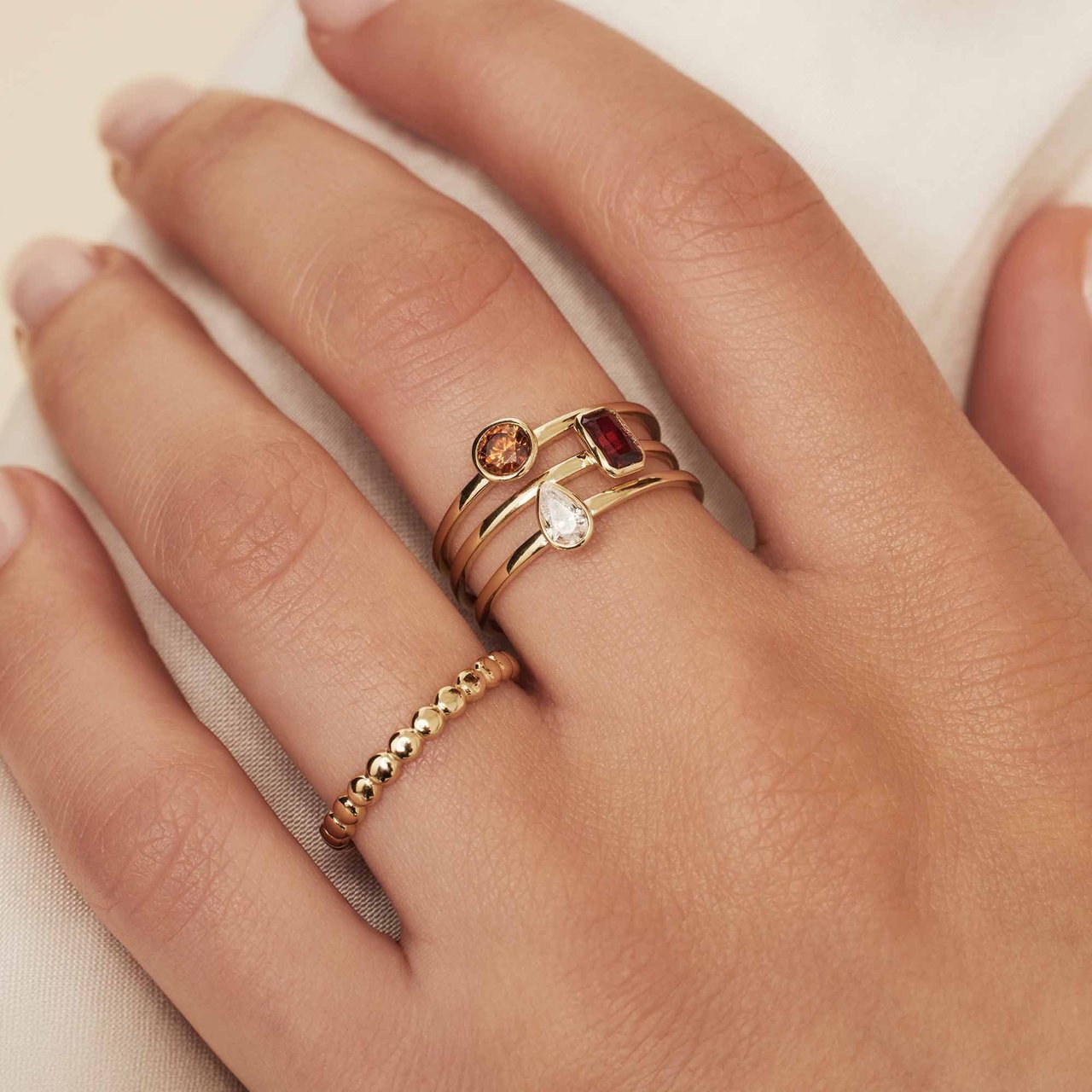 Isabel Bernard Baguette Roux - Ring - Goud Rood