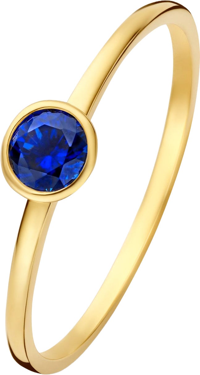 Isabel Bernard Baguette Nila - Ring - Goud Blauw