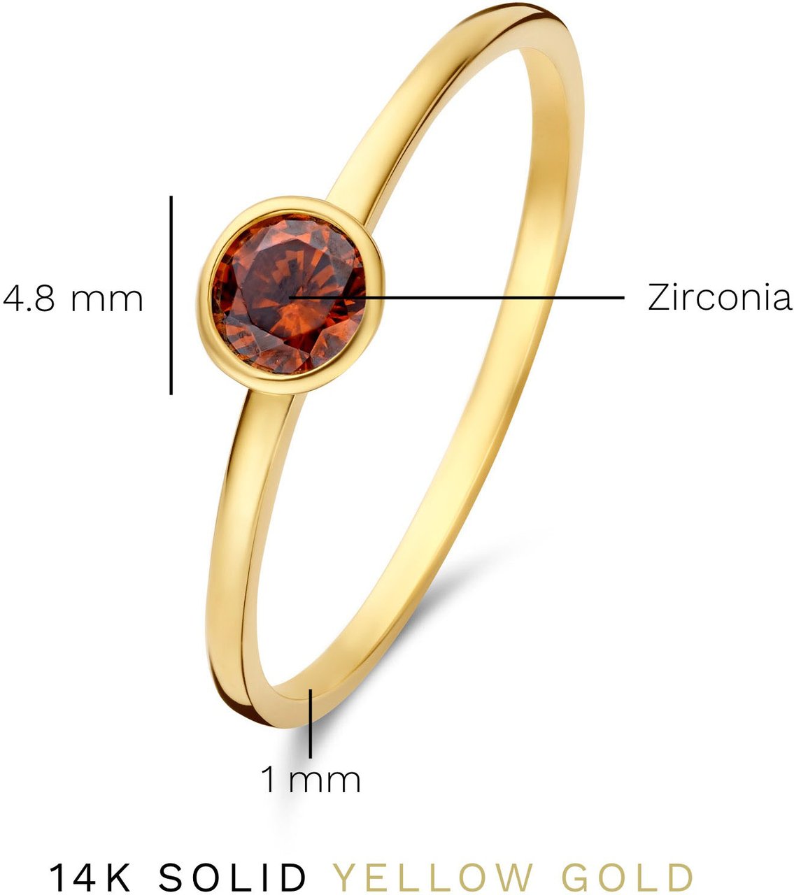 Isabel Bernard Baguette Brune - Ring - Goud Bruin