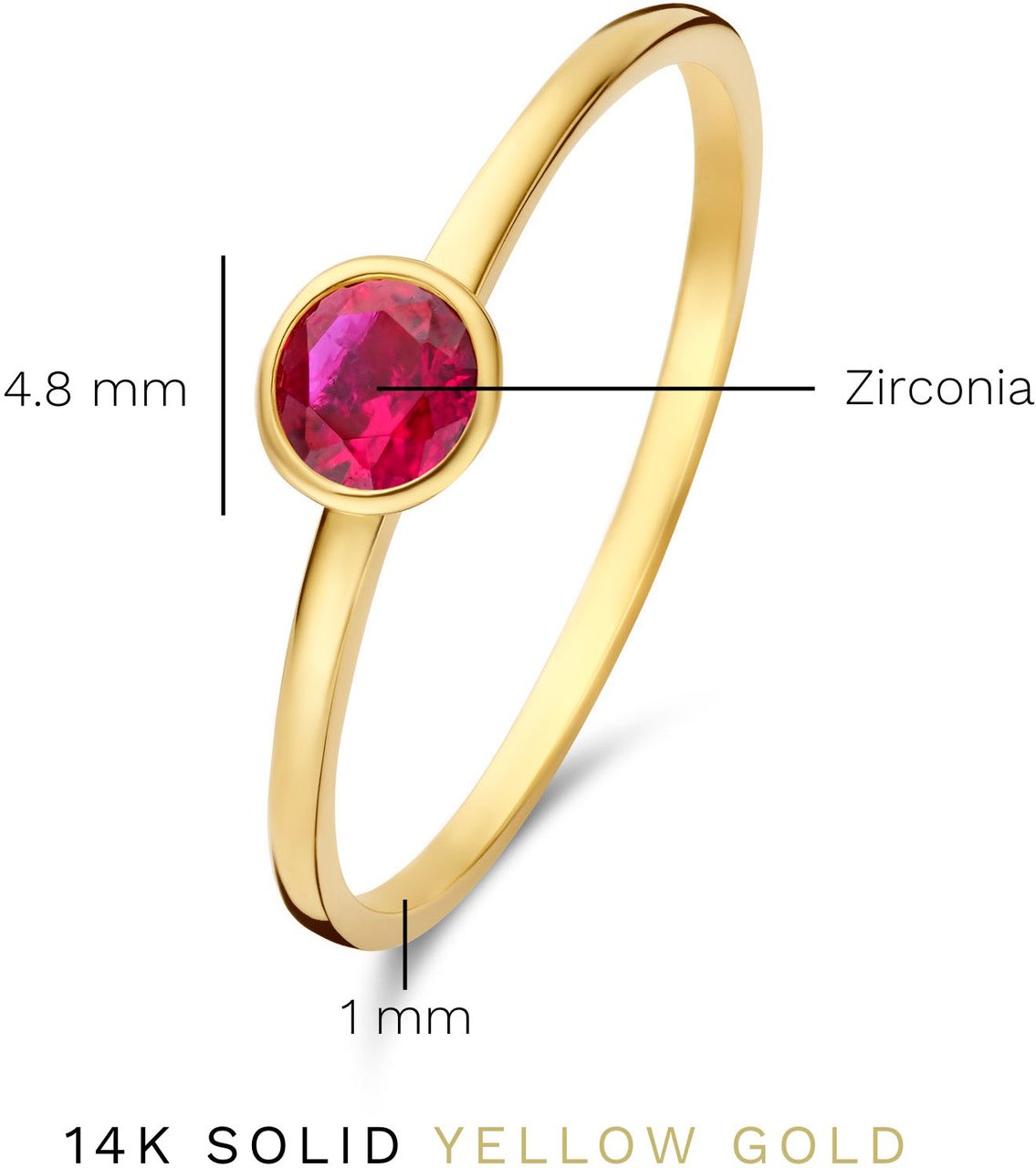 Isabel Bernard Baguette Roux - Ring - Goud Rood
