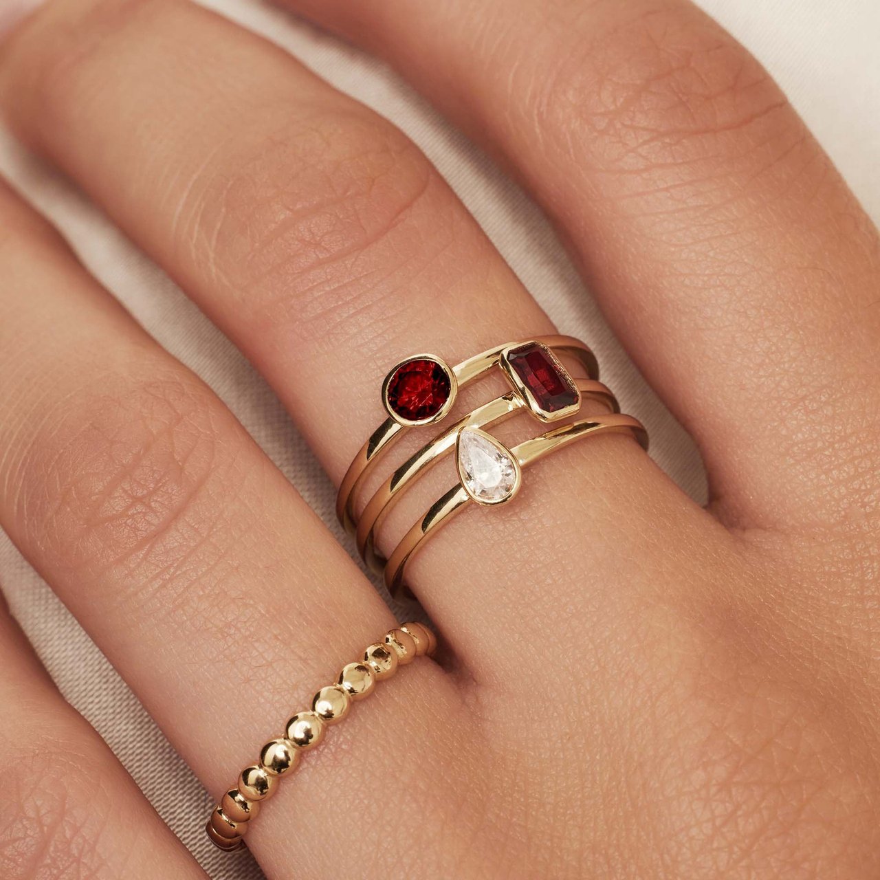 Isabel Bernard Baguette Roux - Ring - Goud Rood