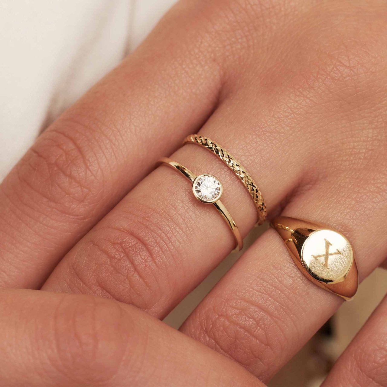 Isabel Bernard Baguette Genevieve - Ring - Goud Wit