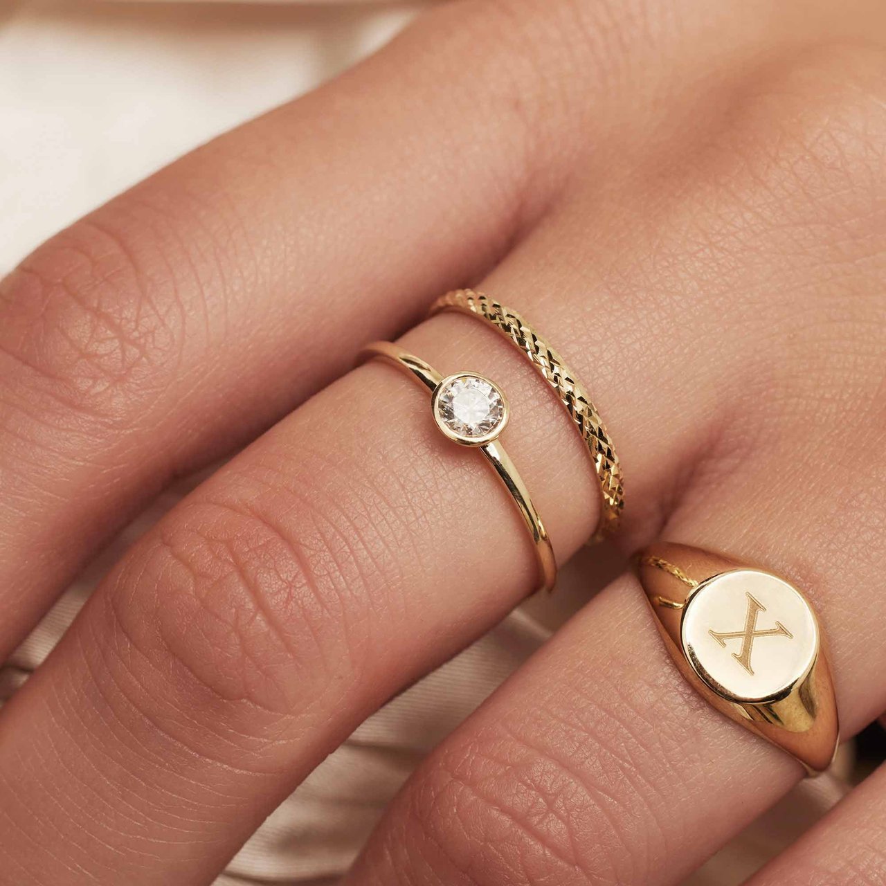 Isabel Bernard Baguette Genevieve - Ring - Goud Wit