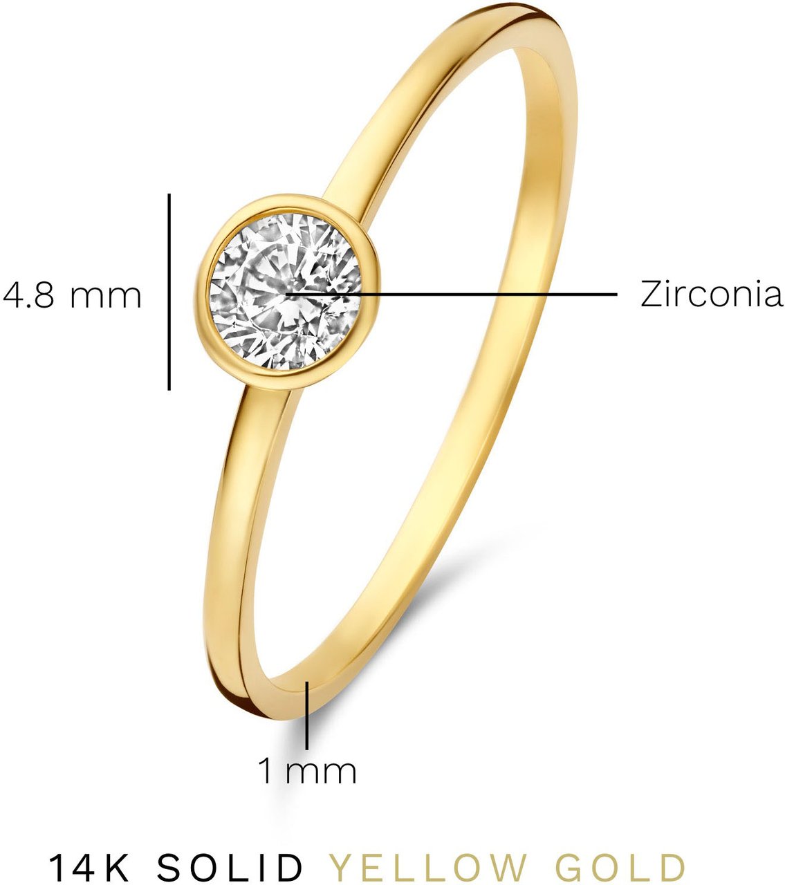 Isabel Bernard Baguette Genevieve - Ring - Goud Wit