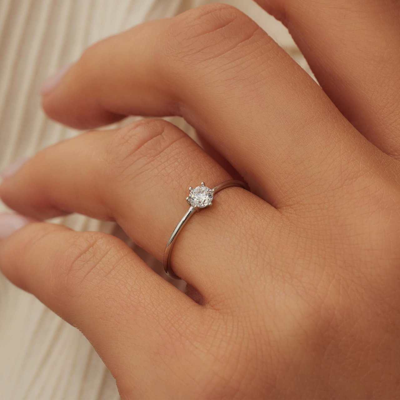 Isabel Bernard Le Marais Abelle - Ring - Witgoud Zilver