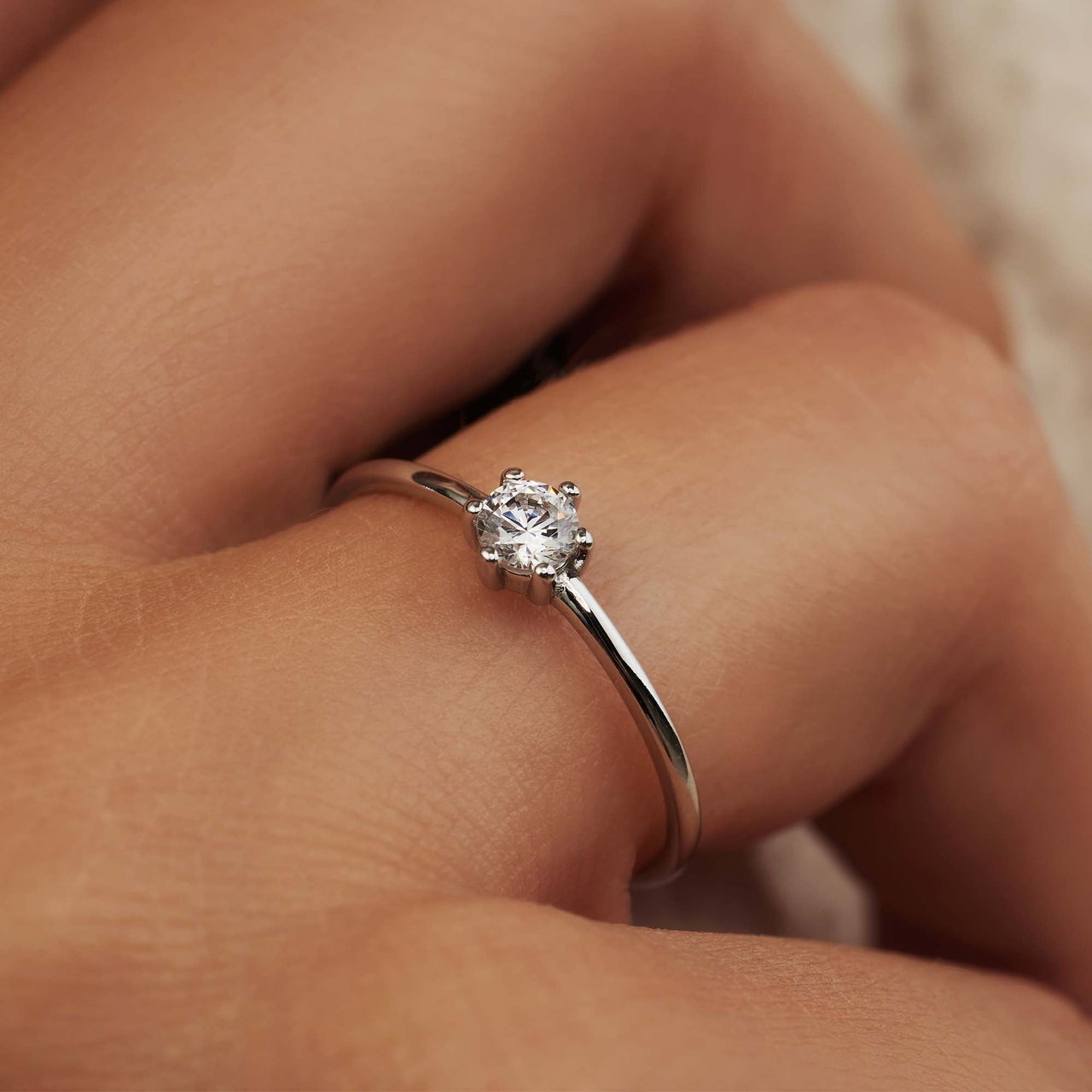 Isabel Bernard Le Marais Abelle - Ring - Witgoud Zilver