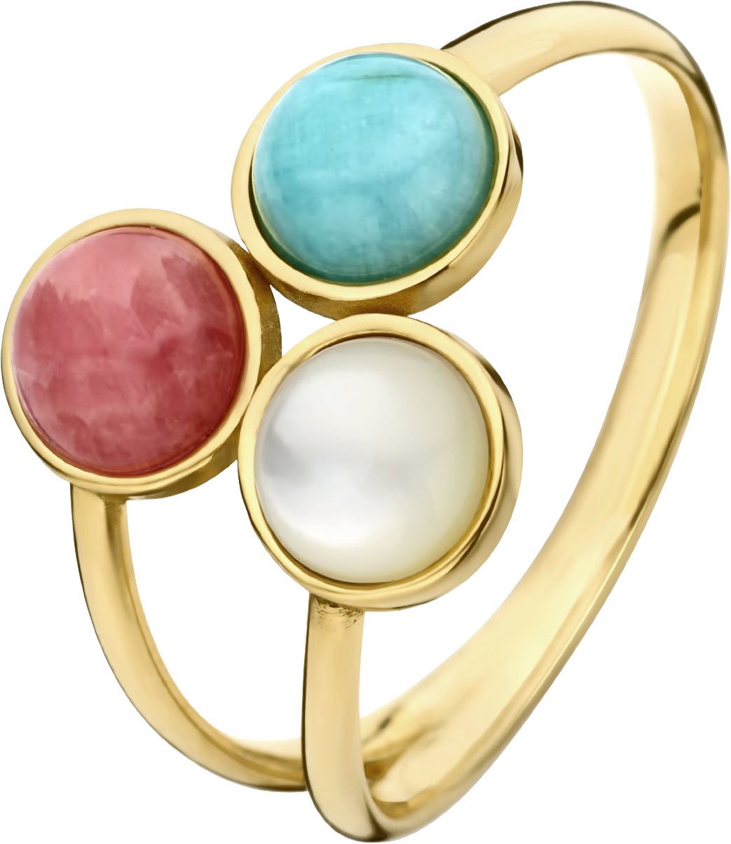 Isabel Bernard Belleville Cachet - Ring - BlauwGoudGroenRozeWit Blauw