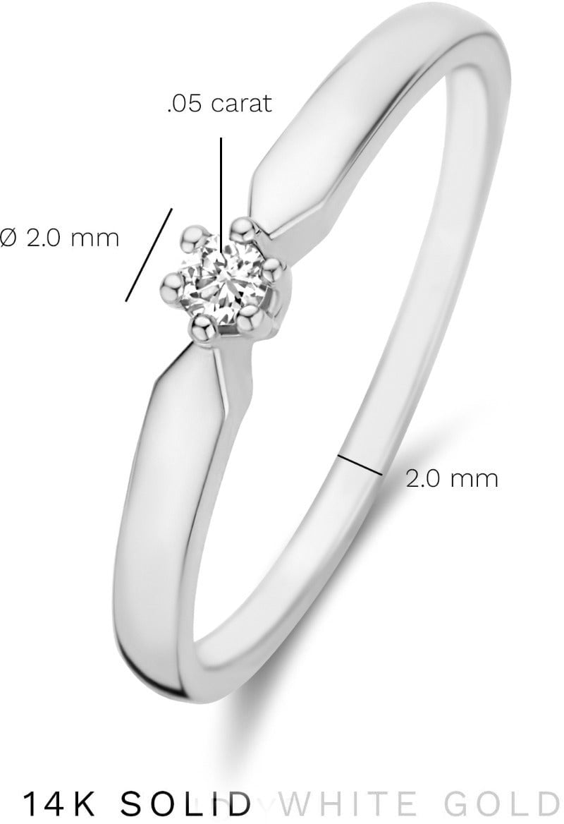 Isabel Bernard De la Paix Emily - Ring - Witgoud Zilver