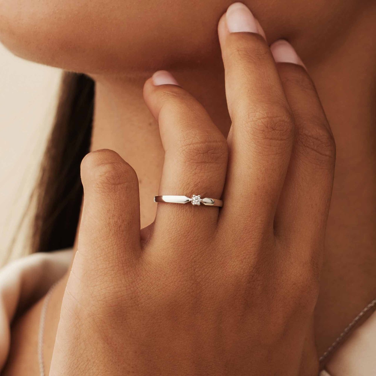 Isabel Bernard De la Paix Emily - Ring - Witgoud Zilver