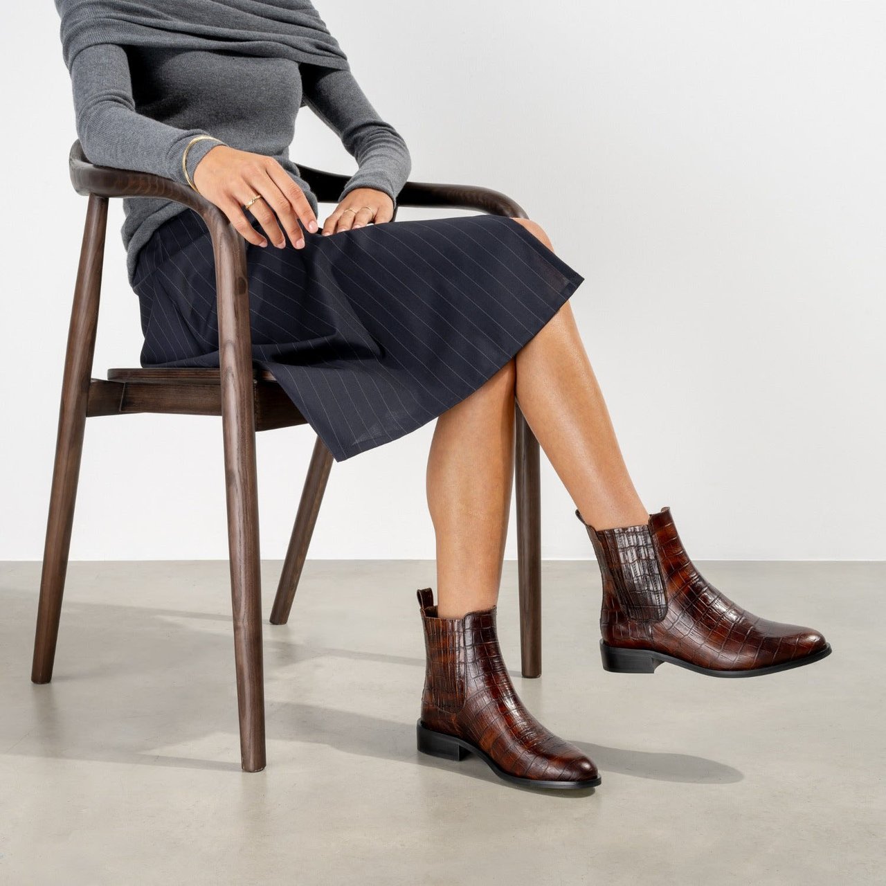 Isabel Bernard Vendôme Chey Croco - Schoenen - Bruin Bruin