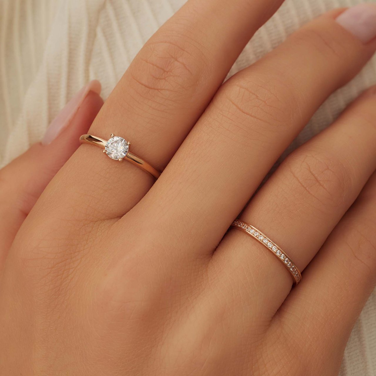 Isabel Bernard Merle Ring met Zirkonia Roze