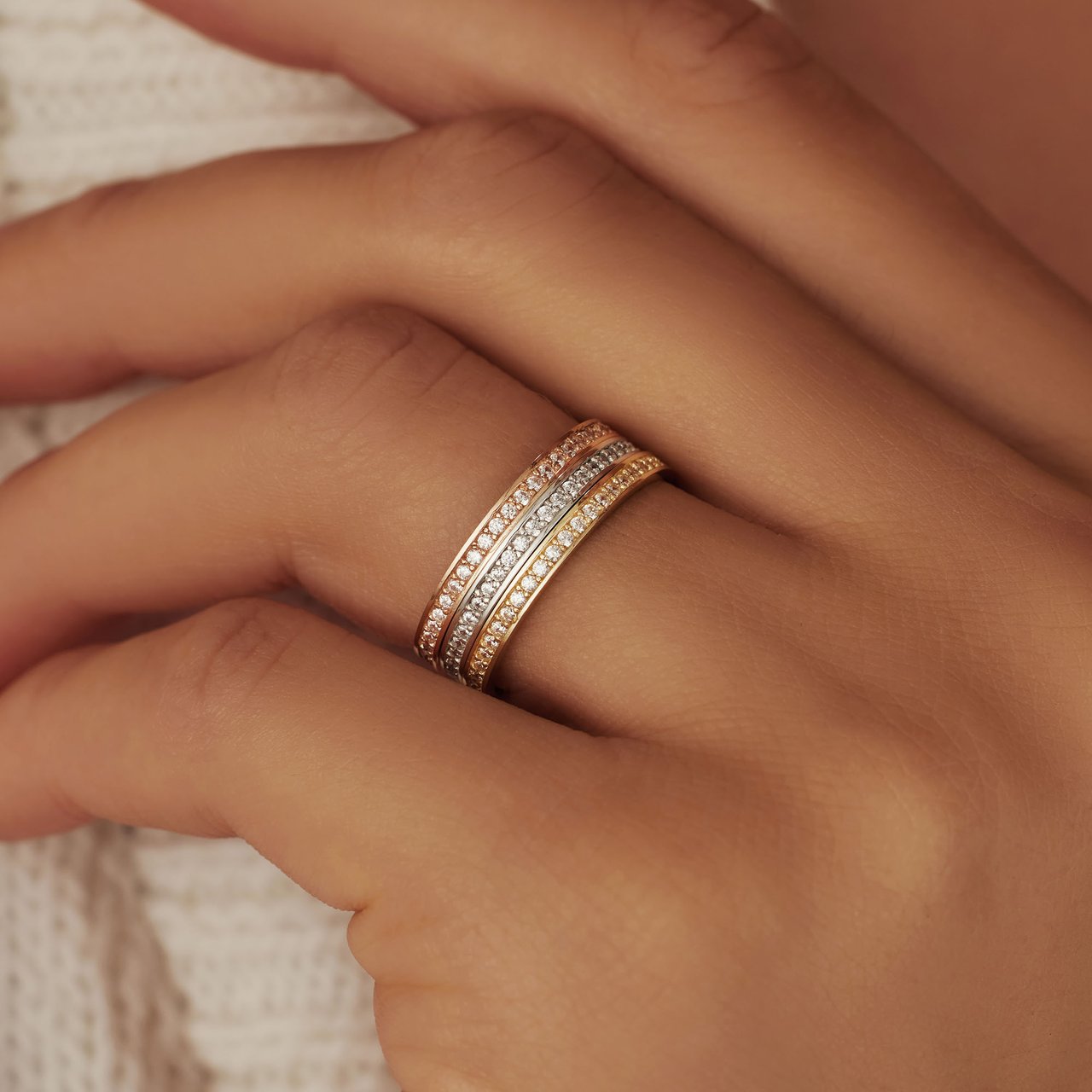 Isabel Bernard Merle Ring met Zirkonia Roze