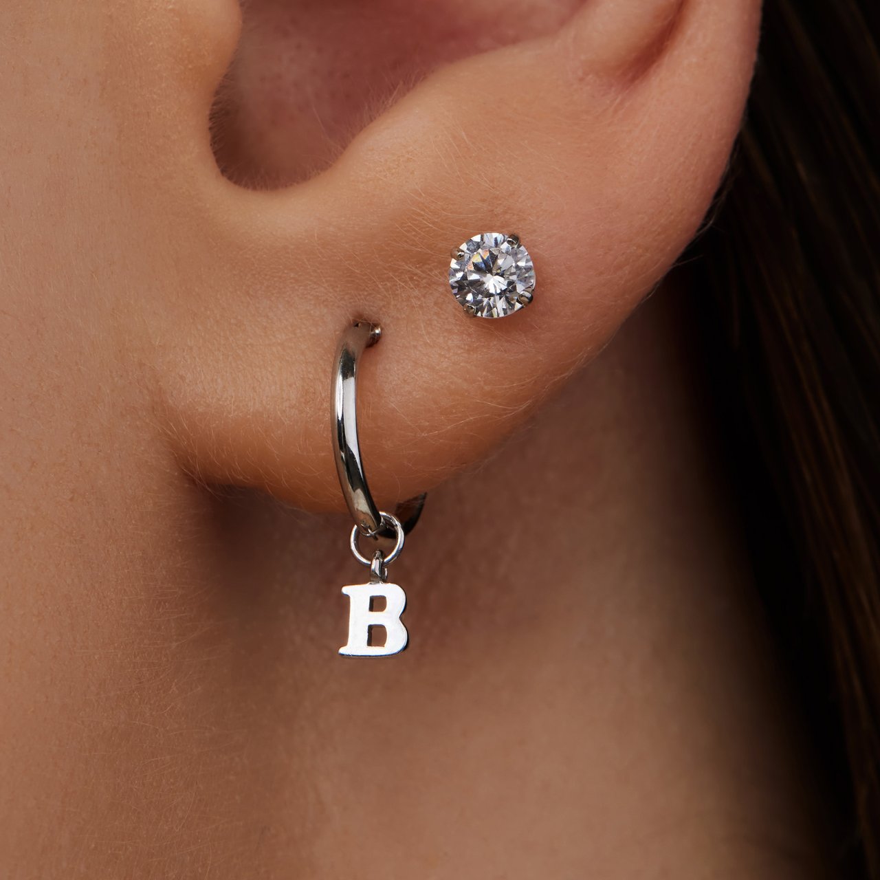 Isabel Bernard Lourdes Oorknoppen met Zirkonia Zilver