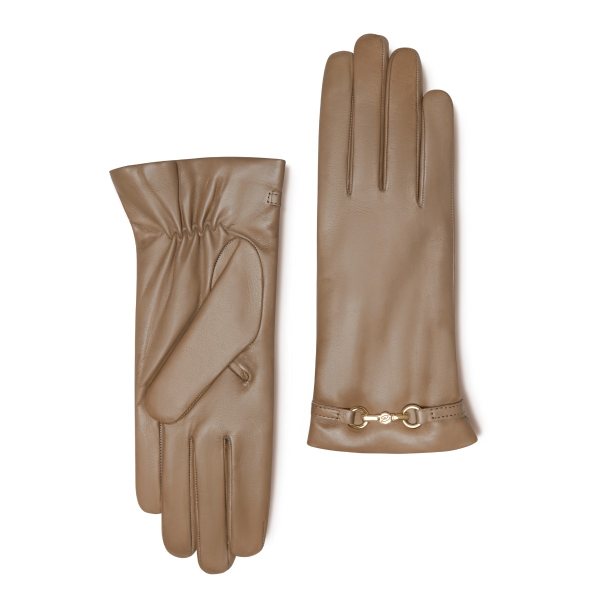 Isabel Bernard Honoré Marcelia Geitenleer Handschoenen Taupe