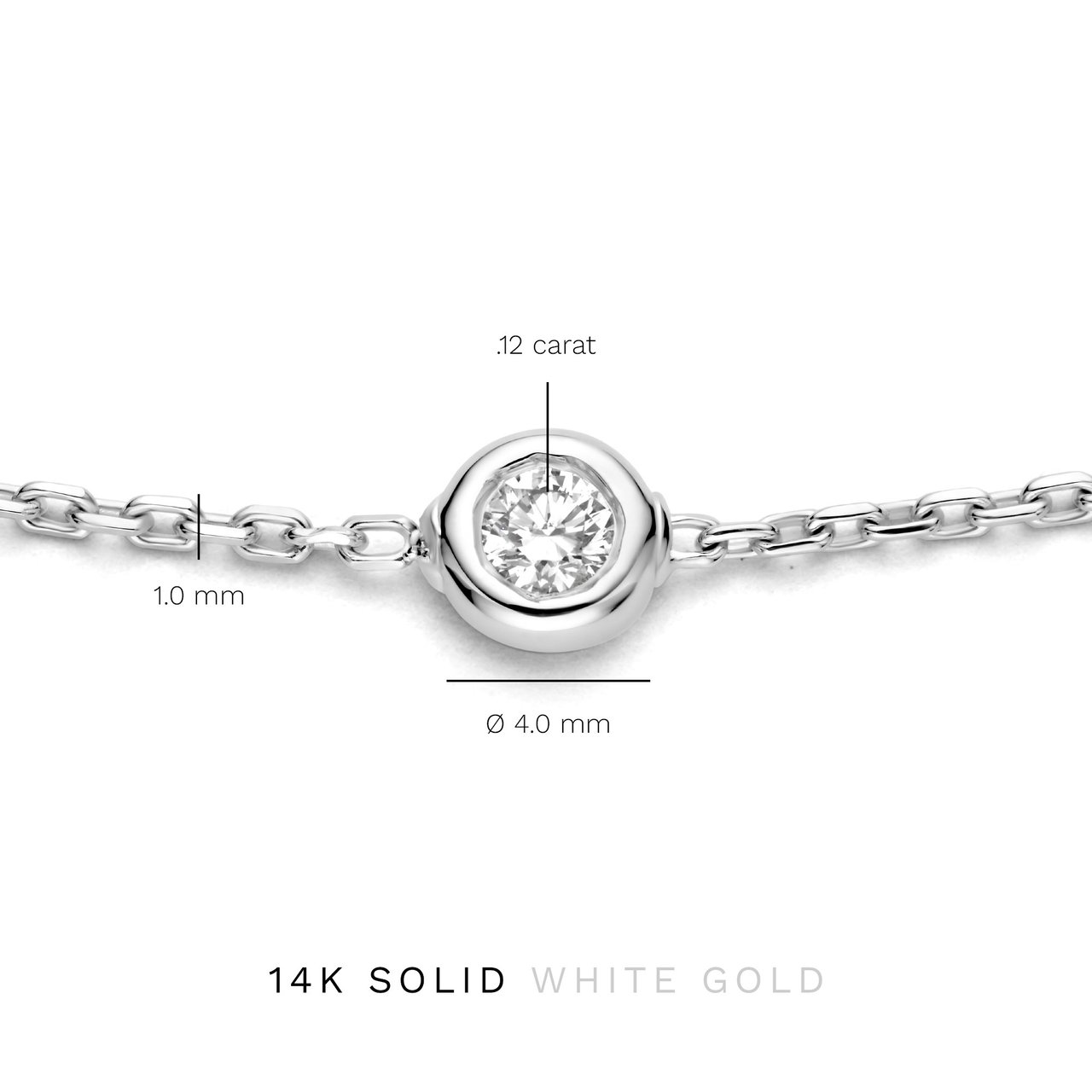 Isabel Bernard De la Paix Alfie Armband met Diamant Zilver