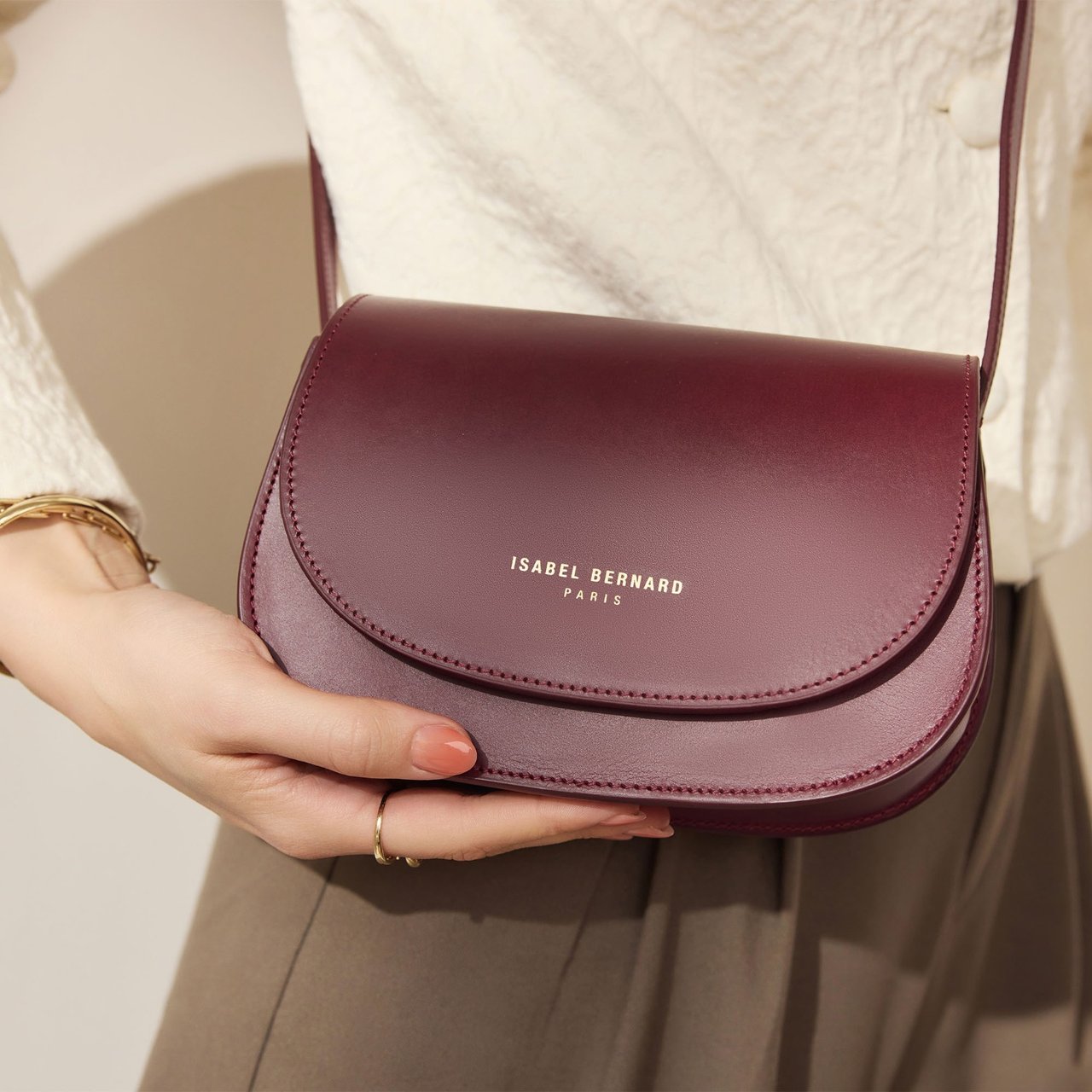 Isabel Bernard Montmartre Manon Crossbody Tas Rood