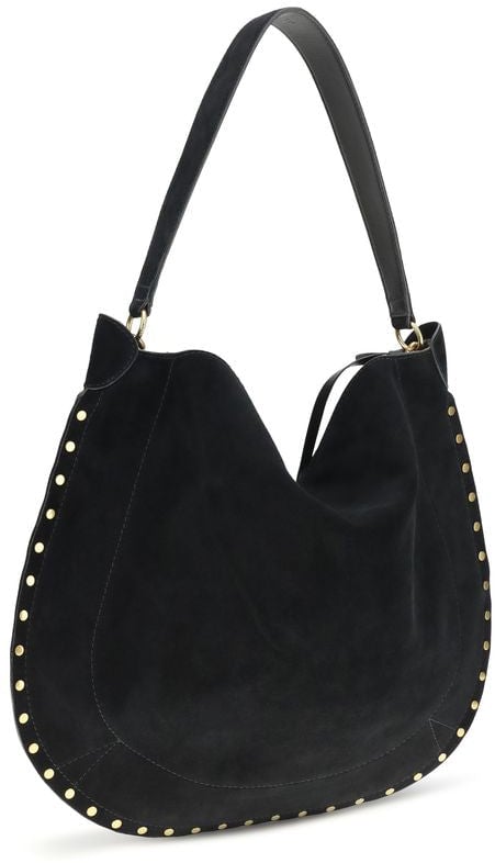 Isabel Marant Isabel Marant Black Calf Leather Bos Taurus Shoulder Bag Zwart