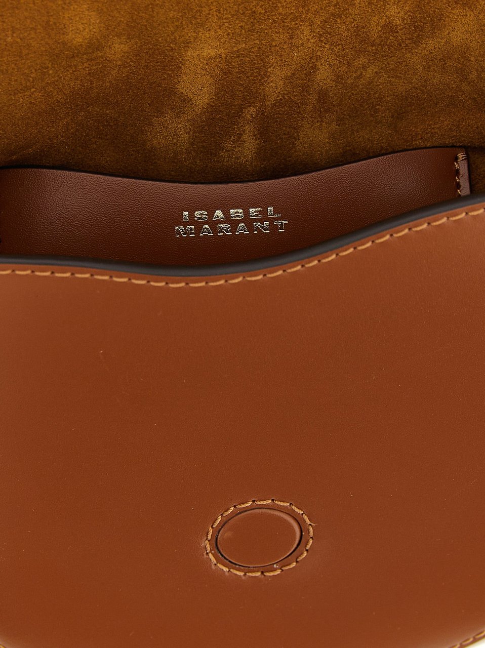 Isabel Marant Brown Calfskin Crossbody Bag Bruin
