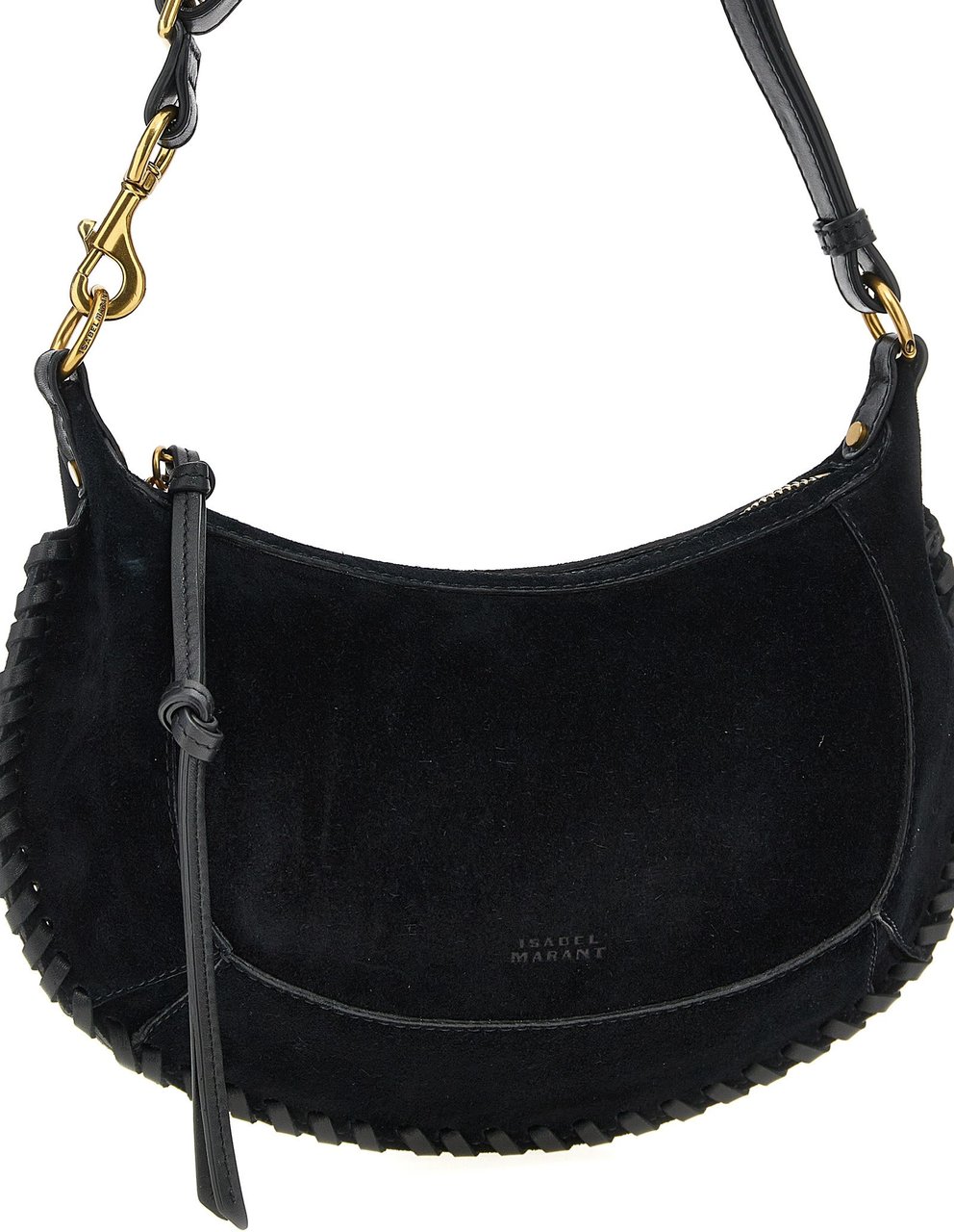 Isabel Marant Black Calfskin Shoulder Bag Zwart