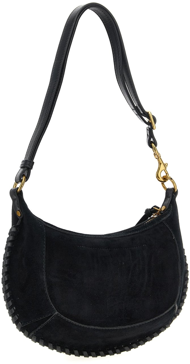 Isabel Marant Black Calfskin Shoulder Bag Zwart