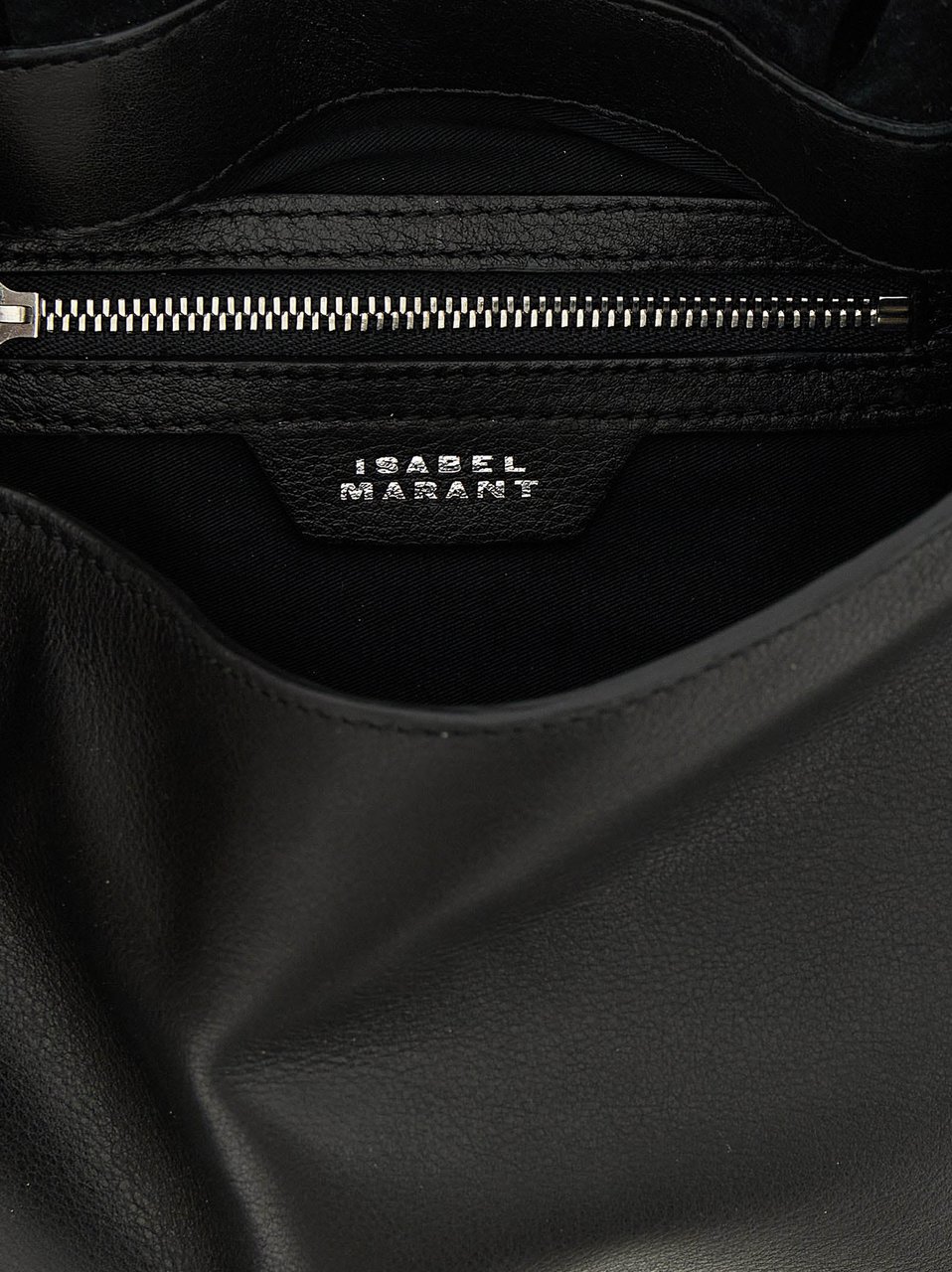 Isabel Marant Black Calfskin Shoulder Bag Zwart