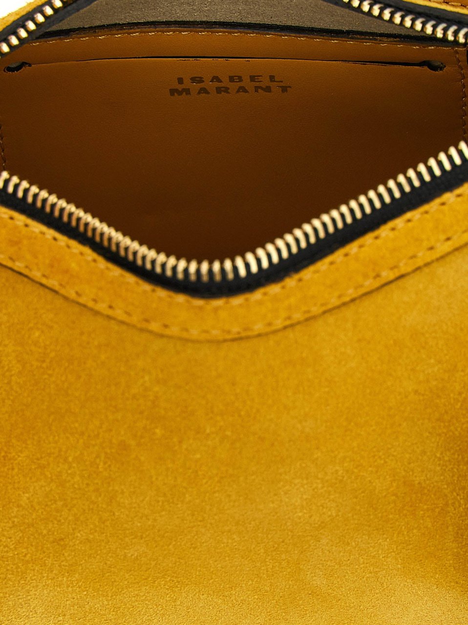 Isabel Marant Bicolor Calfskin Shoulder Bag Bruin