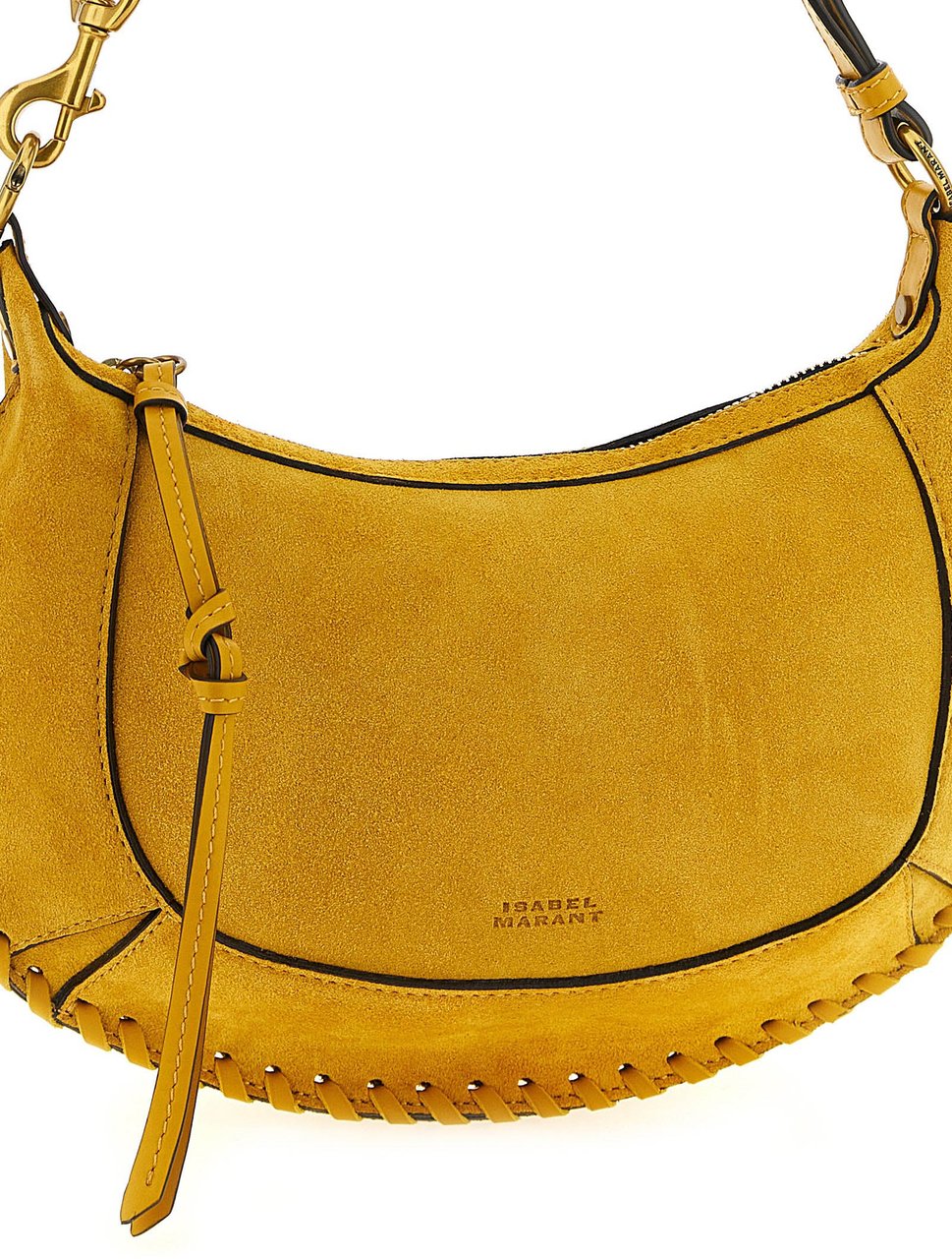 Isabel Marant Bicolor Calfskin Shoulder Bag Bruin