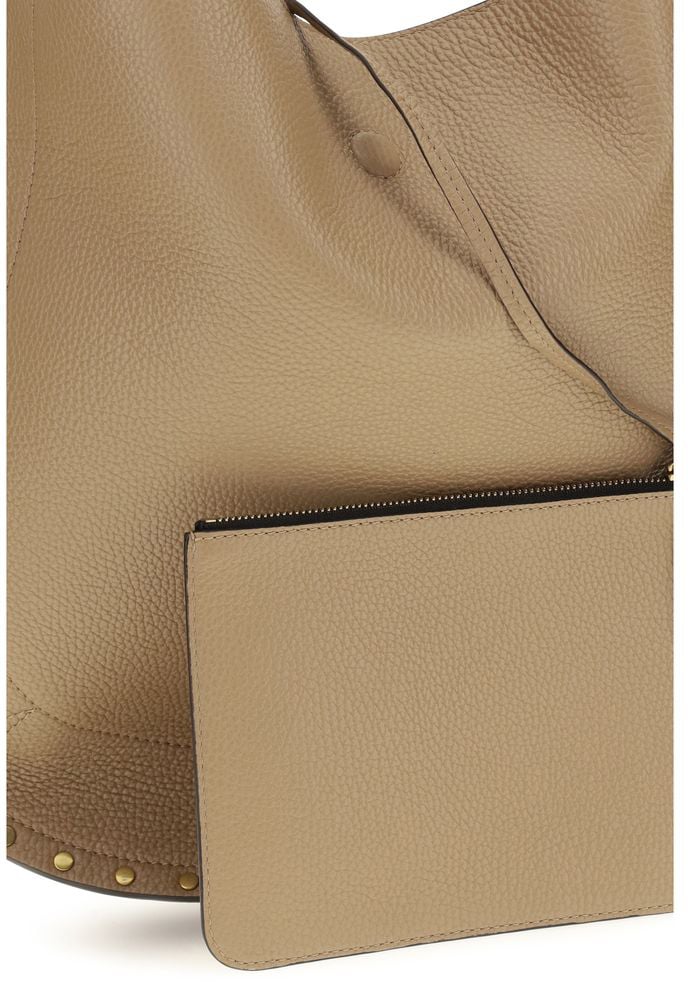 Isabel Marant Beige Calf Leather Bos Taurus Shoulder Bag Beige