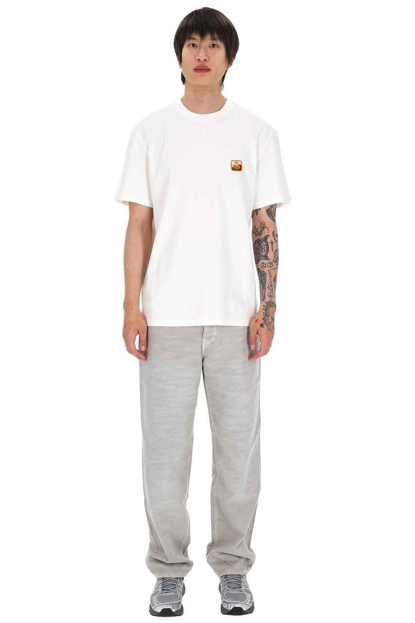 Isabel Marant Hugo IM Embroidered Patch Cotton T-Shirt Wit