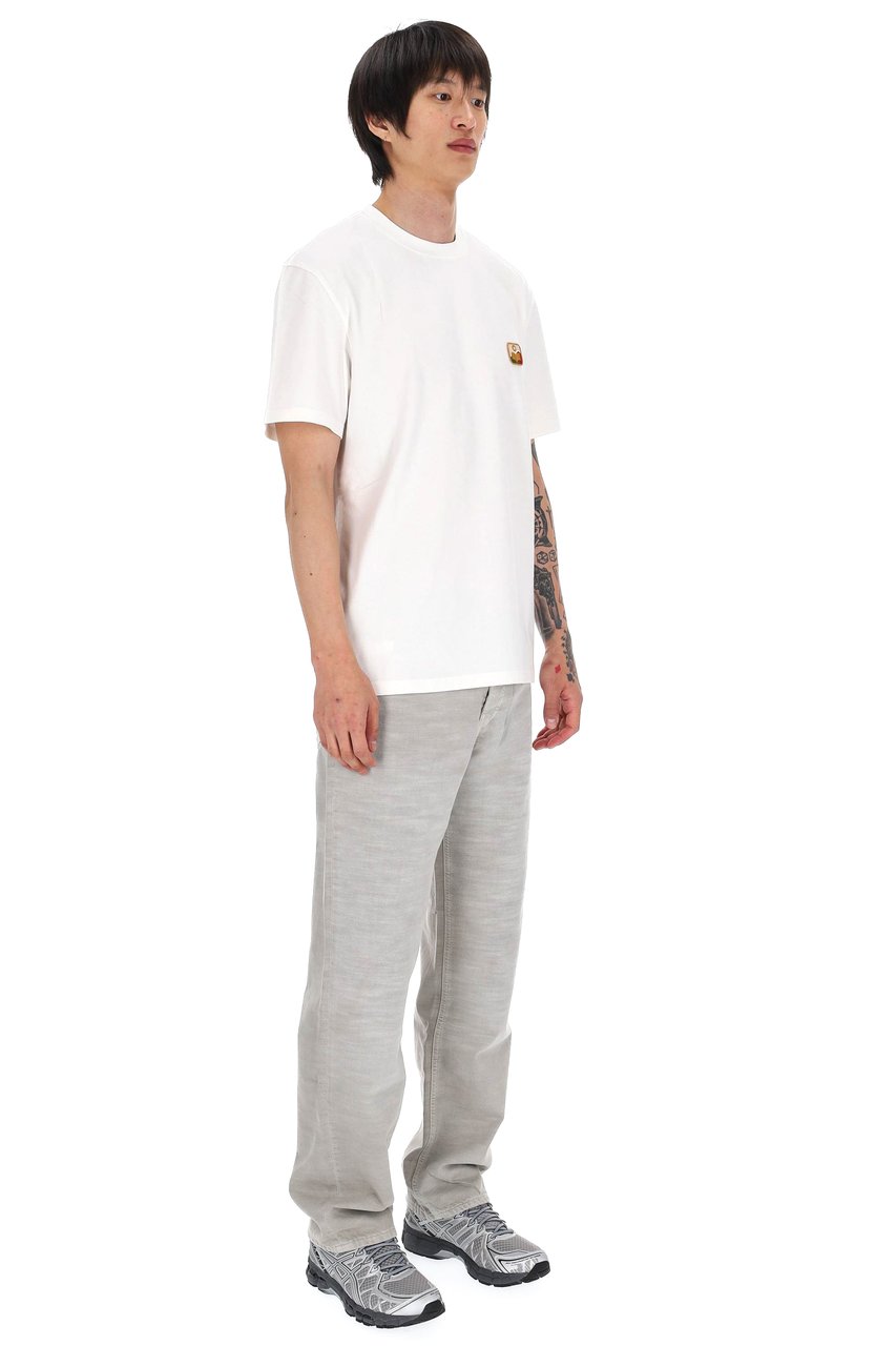 Isabel Marant Hugo IM Embroidered Patch Cotton T-Shirt Wit