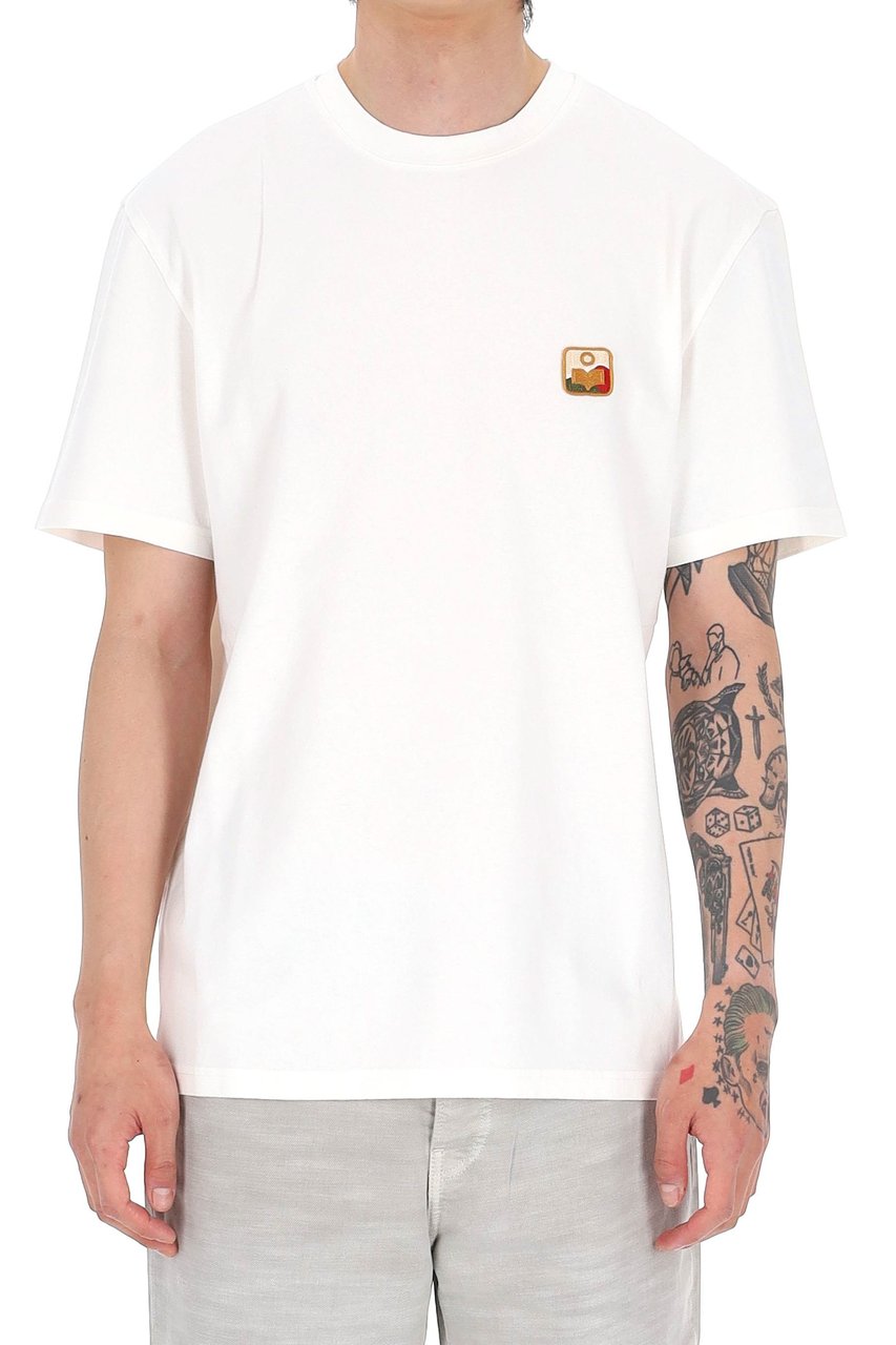Isabel Marant Hugo IM Embroidered Patch Cotton T-Shirt Wit